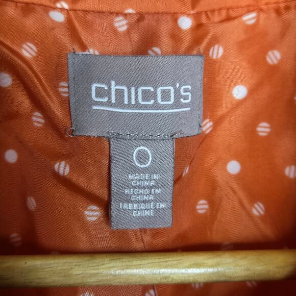 CHICOS Orange Quilted Vest with Pockets Size 0/Small - Picture 6 of 9